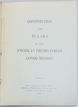 Load image into Gallery viewer, Constitution and By-Laws of the American Presbyterian Congo Mission (1922) binding 3