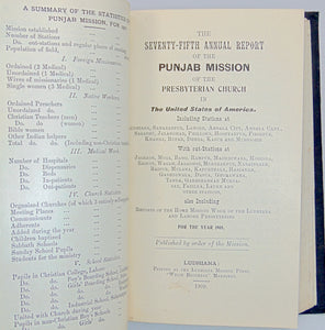 1907-1913 Reports of the Punjab Mission of the Presbyterian Church in the United States of America