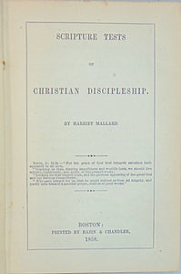 Mallard, Harriet. Scripture Tests of Christian Discipleship (1858)