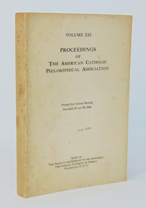 Hart. Proceedings of The American Catholic Philosophical Association, volume XXI.: The Philosophy of Being