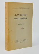 Regis, L.-M. L'Opinion Selon Aristote (1935)
