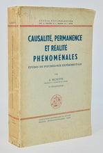 Load image into Gallery viewer, Michotte, A. Causalite, Permanence et Realite Phenomenales: Études de Psychologie Experimentale