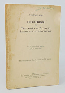 Hart. Philosophy and the Experimental Sciences (Proceedings of the American Catholic Philosophical Association, volume xxvi)