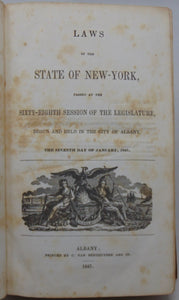 Laws of the State of New-York, passed at the Sixty-eighth Session of the Legislature , 1845