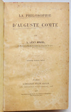 Load image into Gallery viewer, Comte, Auguste; Lévy-Bruhl, L. La Philosophie D&#39;Auguste Comte