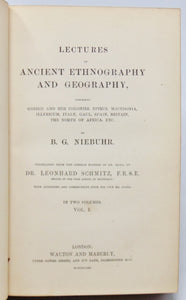 Niebuhr. Lectures on Ancient Ethnography and Geography (2 volume set) 1853