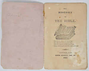 [Pamphlet] The History of the Bible (1843)