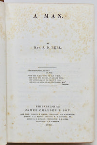 [Methodist Essays]  A Man, by Rev. J. D. Bell (1860)