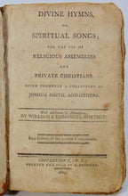 Load image into Gallery viewer, Smith.  Divine Hymns or Spiritual Songs (1805) Baptist Hymnal, Cooperstown NY
