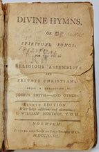 Load image into Gallery viewer, Smith, Joshua.  Divine Hymns, or Spiritual Songs (1797) Baptist Hymnal