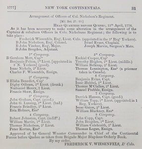 New York Manuscript Records, War of the Revolution (2 vol set) 1868