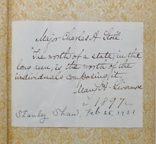 Load image into Gallery viewer, Livermore. My Story of the War [SIGNED NOTE]: A Woman&#39;s Narrative of Four Years Experience as Nurse in the Union Army