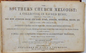 Hood. The Southern Church Melodist: A Collection of Sacred Music 1846 shape note