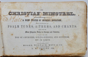 Aikin.  The Christian Minstrel, 1855 7 note shape system, complete text