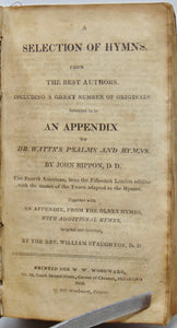 John Rippon's Baptist Hymnal with William Staughton's Appendix, 1819