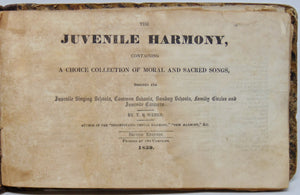 Weber, T. R. The Juvenile Harmony 1859 Shaped Note Tunebook
