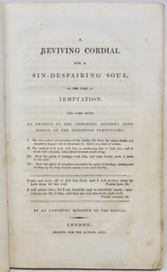 Barry, James. A Reviving Cordial for a Sin-Despairing Soul, in the Time of Temptation