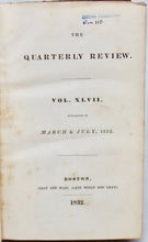 Load image into Gallery viewer, The Quarterly Review Vol. XLVII. March &amp; July, 1832