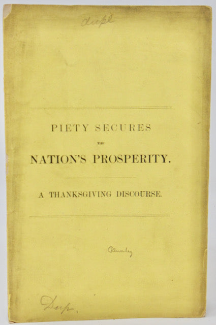 Plumley. Piety Secures the Nation's Prosperity: A Thanksgiving Discourse (1865)