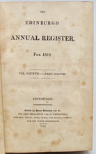 Load image into Gallery viewer, Scott &amp; Ballantyne. The Edinburgh Annual Register, For 1811. Vol. Fourth, Part Second
