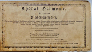 Gerhart & Eyer. Choral Harmonie : Enthaltend Kirchen-Melodien 1822