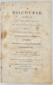 Crane.  1811 Sermon Addressed to Choirs and Singers