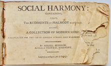 Load image into Gallery viewer, Benham, Asahel. Social Harmony (1801)