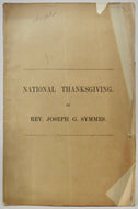 1863 National Thanksgiving Sermon, North Carolina Synod Blamed for Civil War