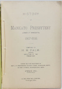 History of Mankato Presbytery (Synod of Minnesota) 1867-1898