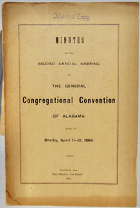 Alabama Congregational Church Records, 1892-1915 (18 items)