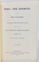 Load image into Gallery viewer, [Fugitive Slave Law] Barnes, Albert. 1861 Sermon, Doeg the Edomite, the Informer