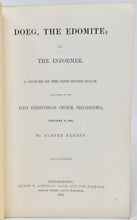 Load image into Gallery viewer, [Fugitive Slave Law] Barnes, Albert. 1861 Sermon, Doeg the Edomite, the Informer