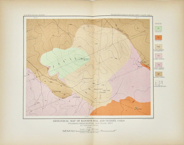 [MAP] Geological Map of Bassick HIll and Vicinity, Colorado (1896)