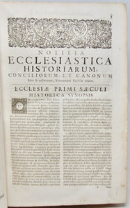 Cabassut. Notitia Ecclesiastica Historiarum, Conciliorum & Canonum invicem collatorum...&c.