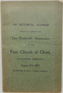 History of First Church of Christ, Colchester, CT 1703-1903