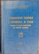Load image into Gallery viewer, Taranto, Costantino. L&#39;ordinamento Comunale e Provinciale in Italia: Secondo le ultime modificazioni del governo nazionale