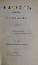 Load image into Gallery viewer, Mazarella, B. Della Critica libri tre