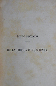 Mazarella, B. Della Critica libri tre