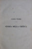 Mazarella, B. Della Critica libri tre