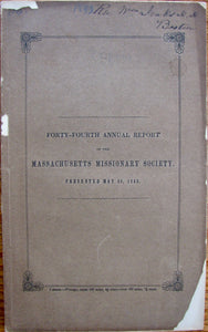 Forty-fourth Annual Report of the Massachusetts Missionary Society [Report on Revivals]