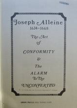 Load image into Gallery viewer, Alleine, Joseph. The Act of Conformity &amp; The Alarm to the Unconverted