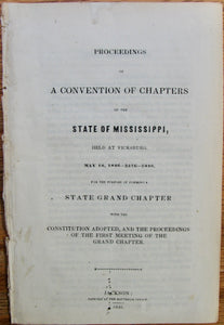 1846 Mississippi Royal Arch Masons Convention Freemasons