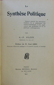 Klein, A. S. La synthèse politique