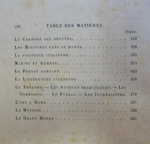 Vasili, Comte Paul. La Société de Rome. Edition Augmentée de Lettres Inédites