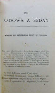 Meding, Oscar. De Sadowa a Sedan. Mémoires d'un Ambassadeur Secret aux Tuileries, Publiés par Victor Tissot