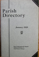 Load image into Gallery viewer, Parish Directory, January 1929, East Congregational Church, Grand Rapids, Michigan