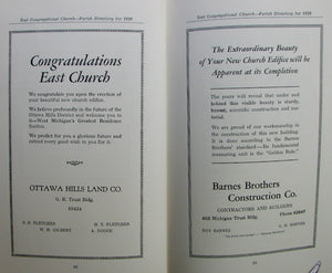 Parish Directory, January 1929, East Congregational Church, Grand Rapids, Michigan
