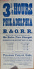 1888 B. & O. Rail Road Broadside, Pullman Parlor Cars