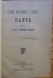 Preda, Pietro. L'Idea Religiosa e Civile di Dante