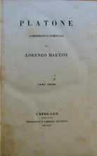 Load image into Gallery viewer, Platone (Plato); Martini, Lorenzo. Platone, compendiato e comentato